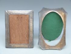 Two hallmarked silver mounted photograph frames,