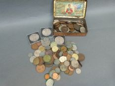 A collection of sundry coins to include very small silver content,