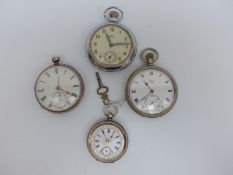 A silver-cased gentleman's fusee pocket watch by W C Norton London, 43mm dial,