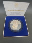1972 cased Panama 20 Balboas silver coin,