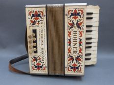 Hohner Signorina Grossi 8 bass piano accordion, smaller sized piano keys, 2 octaves,