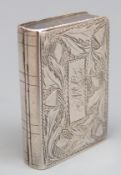 Georgian hallmarked silver novelty vinaigrette in the form of a book,