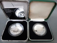 A Reserve Bank of New Zealand proof 1992 five dollar coin,