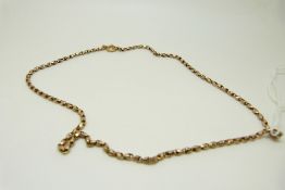 A 9ct rose gold Victorian necklace, 5.