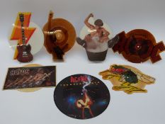 Shaped Picture Discs including AC/DC (7) Wasp (6) Motorhead, Saxon, Deep Purple, Dio, Judas Priest,