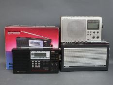 Sangean radio - model ATS803A PLL world band receiver with box,