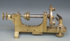 Lancaster and Gant brass watch / clock maker's lathe