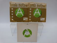 Three UK Green and White Tamla Motown demos TMG 70.