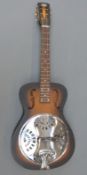 Busker Dobro/Spider bridge style resonator guitar, in tobacco sunburst finish, with round neck,