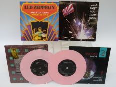Led Zeppelin/ Deep Purple/ Pink Floyd approximately 25 singles including Japanese imports,