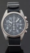 Pulsar G10 gentleman's Royal Air Force military issue chronograph wristwatch with date aperture,