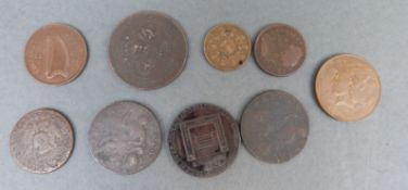 A small interesting collection of coins to include Charles II 1675, F, 1795 Clark and Harris London,