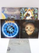 Def Leppard - Five LPs comprising On Through the Night, Hysteria, Adrenalize,