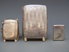 Hallmarked silver cigarette case,