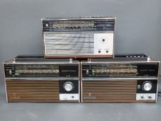 Two Grundig 'Yacht-Boy' multi band vintage radio together with a smaller example