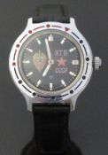 Soviet Russian KGB CCCP gentleman's military or diver's style automatic wristwatch with date