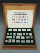 Twenty-five hallmarked silver Stamps of Royalty, 486g,