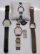 Four various watches comprising Klause-Kobec, Rotary, Ricard and one other, one in original box.