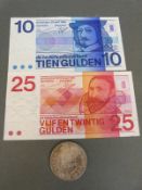 A 1948-1973 10 Guilder Netherlands coin