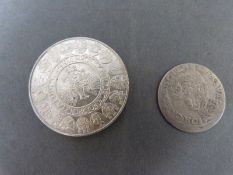 Imperial Russian 1825 Alexander I silver one rouble coin together with a 1775 silver 'Stanislaus