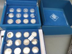 2012 / 2014 Royal Mint Continuity Collection comprising 24 silver proof crown sized coins