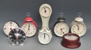 A collection of various Newgate quartz clocks to include 'bubble',