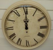 A Newgate quartz dial wall clock with Roman numerals and 43cm convex glass