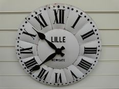 Newgate 'Lille' quartz caseless wall clock,