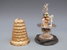 Hallmarked silver and silver gilt novelty limited edition 204/250 surprise Christmas mushroom
