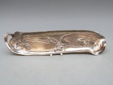 A WMF pewter Art Nouveau dish,