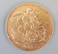 1902 gold full sovereign,