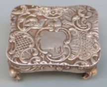 Victorian hallmarked silver novelty miniature table, Sheffield 1895,