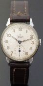 Smiths De Luxe gentleman's wristwatch with inset subsidiary seconds dial,