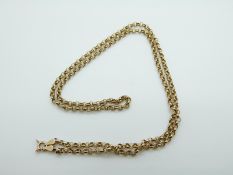 A 9ct gold belcher chain, 5.