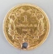1862 USA one dollar coin