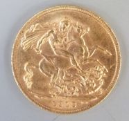 1912 George V gold full sovereign