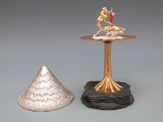 Hallmarked silver and silver gilt novelty limited edition 44/250 surprise Christmas mushroom