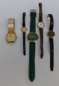 Five various wristwatches including a 9ct gold Avia, Tissot Stylist, Rodania etc.