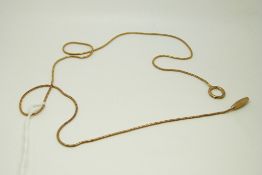 A yellow metal chain, 11.