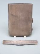 Mappin & Webb Art Deco hallmarked silver cigarette case with engine turned decoration,