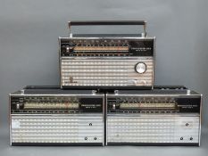 Three Grundig Transistor 865 solid state radios