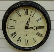 Newgate England quartz dial wall clock with crazed effect ivory coloured dial,