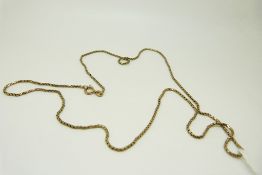 A 14ct gold necklace, 6.