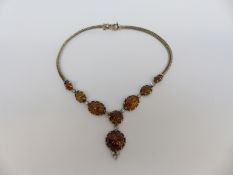 Mitchel Maer necklace for Christian Dior set with cabochons and paste