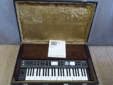 Cased Korg Lambda polyphonic ensemble keyboard with instruction manual circa 1970s,