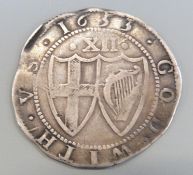 Cromwell Commonwealth shilling 1653 GF