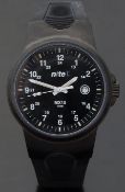 Nite MX10 gentleman's military style wristwatch with date aperture, luminous hands and markers,