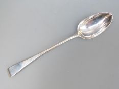 Georgian hallmarked silver basting spoon, London 1799, maker William Sumner I, length 30cm,