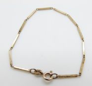 A 9ct gold bracelet, 2.