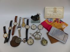 Eleven various pocket and wristwatches including Ingersoll,